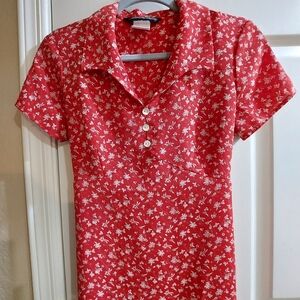 Jonathan Martin Red Floral Maxi Dress